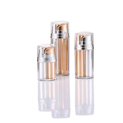購入 2 X 10ml プラスチック式 空気のないボトル 20ml ダブルチューブ式空気のないポンプボトル スキンケア用真空ボトル online manufacture