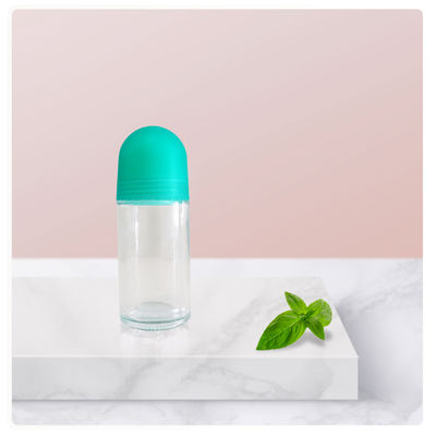 ガラス 50ml ロールオンボトル デオドラントと化粧品のための透明なロールボトル