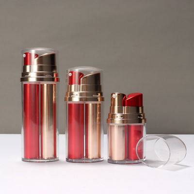 2 × 10ml プラスチックローションポンプ ダブルチューブ真空ポンプ ボトル 化粧品