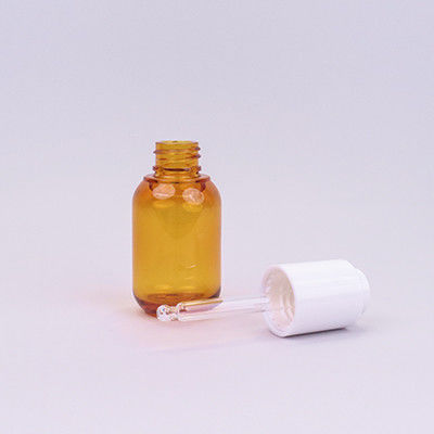 アンバー PETG プラスチック目滴瓶 30ml 白色滴瓶付き ヘアセラム