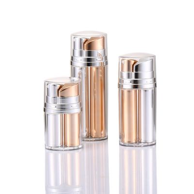 プラスチック製 空気のないボトル 二重チューブ 空気のないポンプ ボトル スキンケア 掃除ボトル 10ml 20ml 30ml
