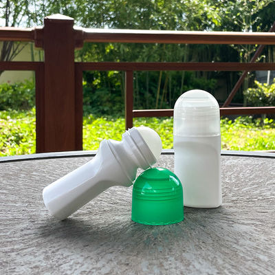 フラット75mlローラーデオドラント容器 スキンケアPPプラスチック化粧品デオドラントボトル 脇の下ロールオンデオドラントボトル