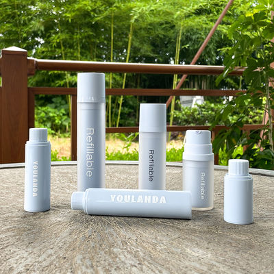 環境に優しいPET 15ml 30ml 50ml 再充填可能な無気瓶 ペットポンプ ボトル リサイクル可能な無気ポンプ ボトル 化粧品