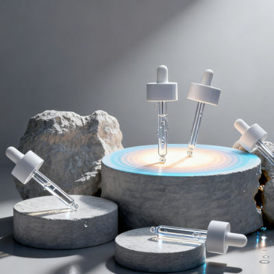 ロゴ印刷カスタマイズ付き、エッセンシャルオイル用透明フロストブラックガラスドロッパーボトル